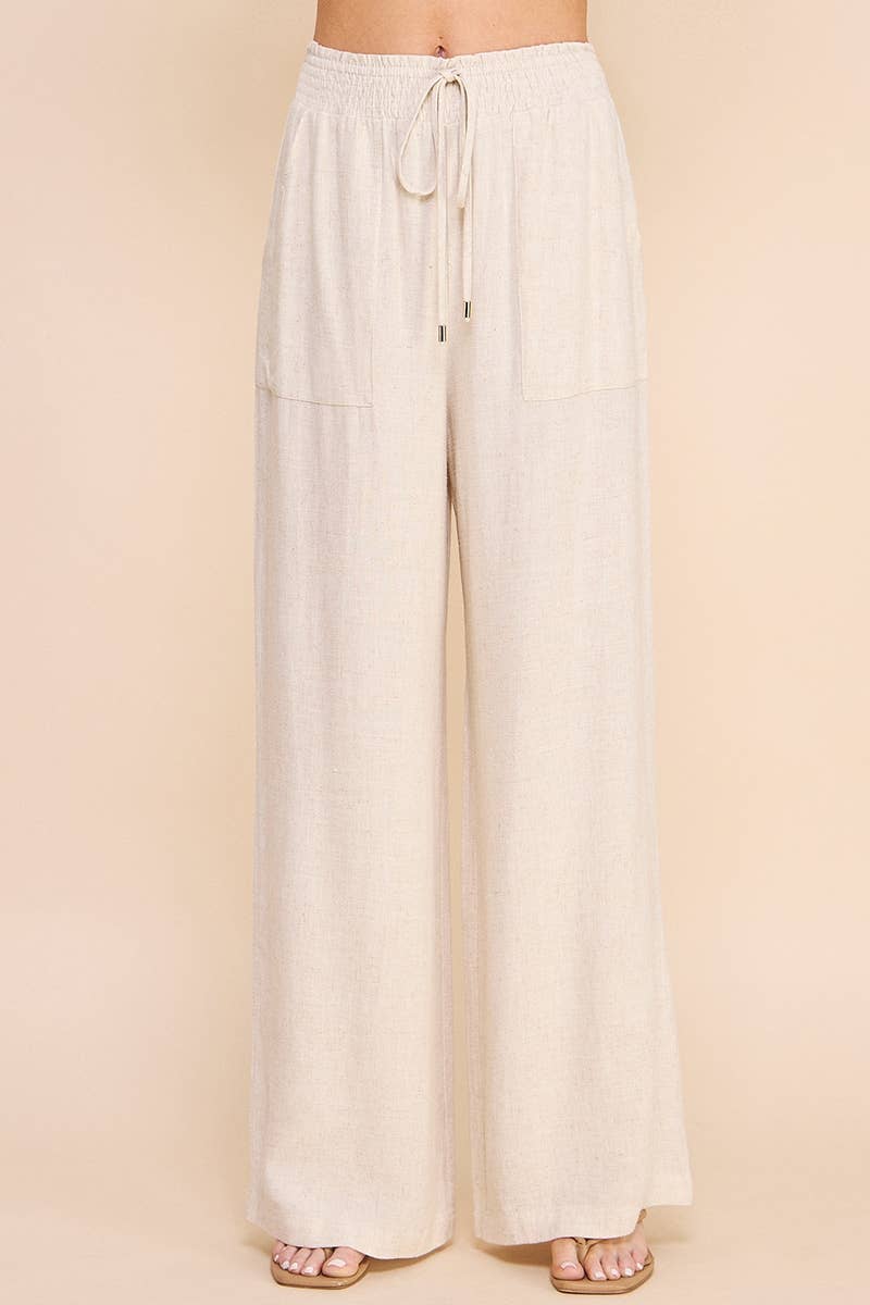 Tabitha Soft Linen Wide Leg Pants