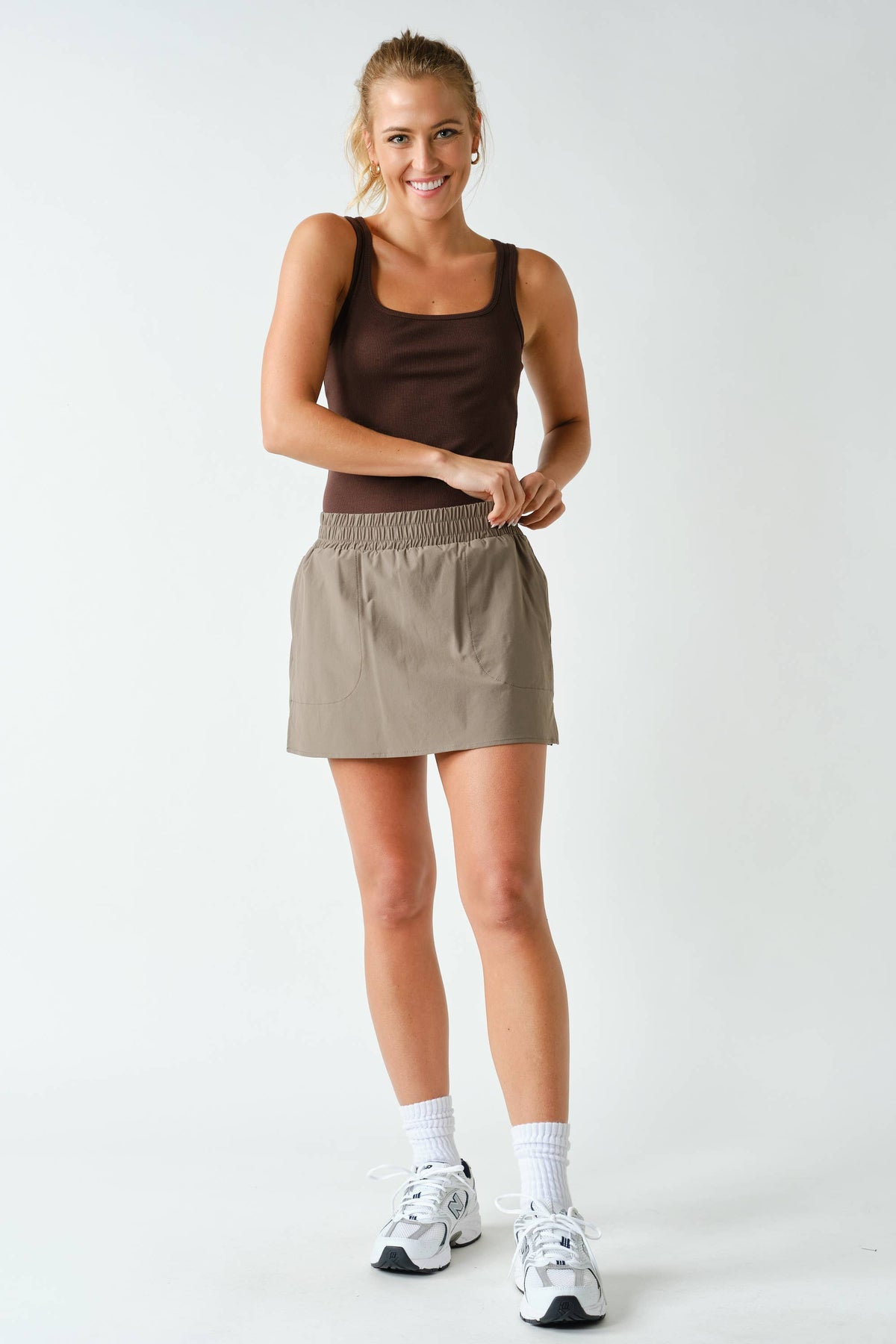 Square Neck Ribbed Tank Top