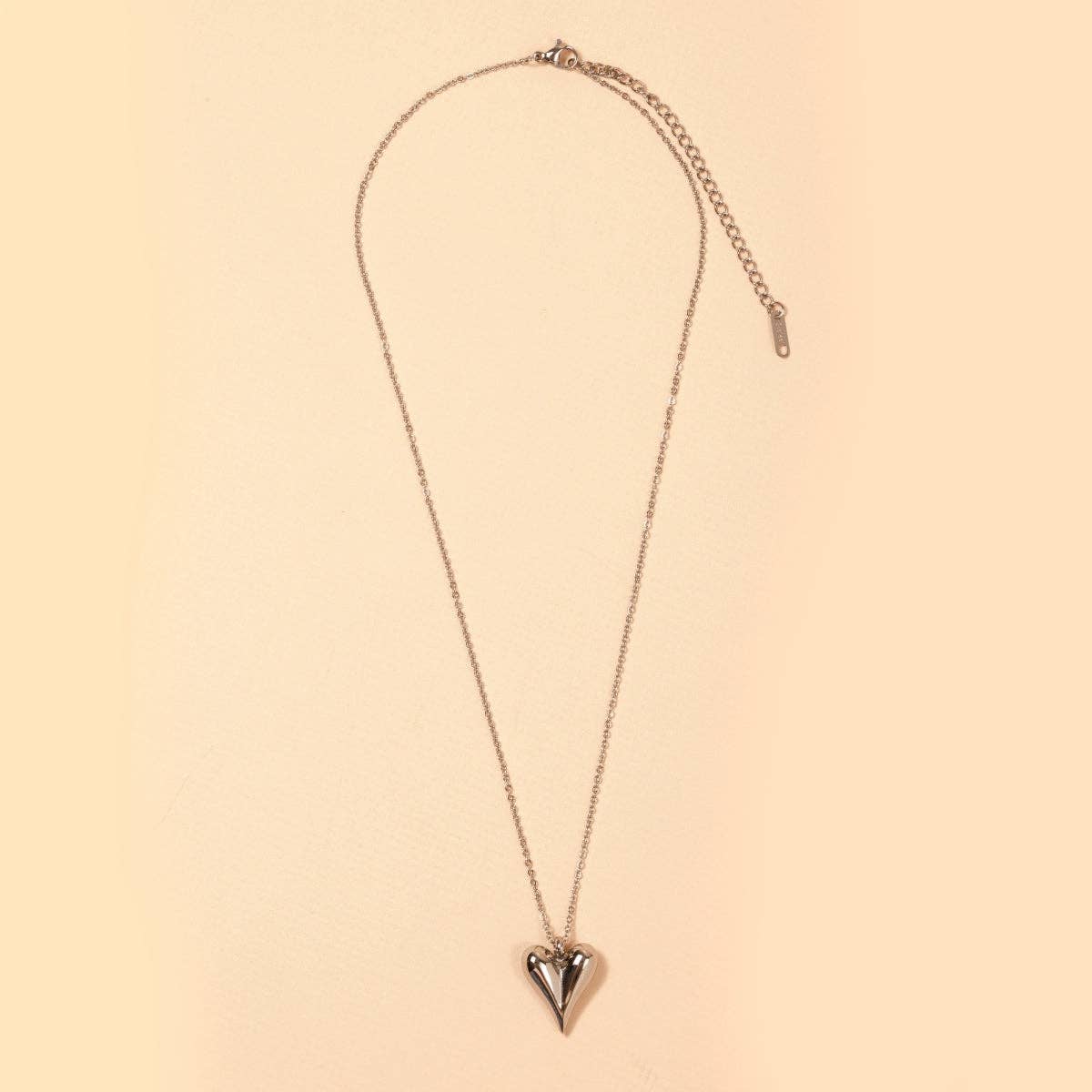 Heart Charm 18K Gold Plated Stainless Steel Necklace