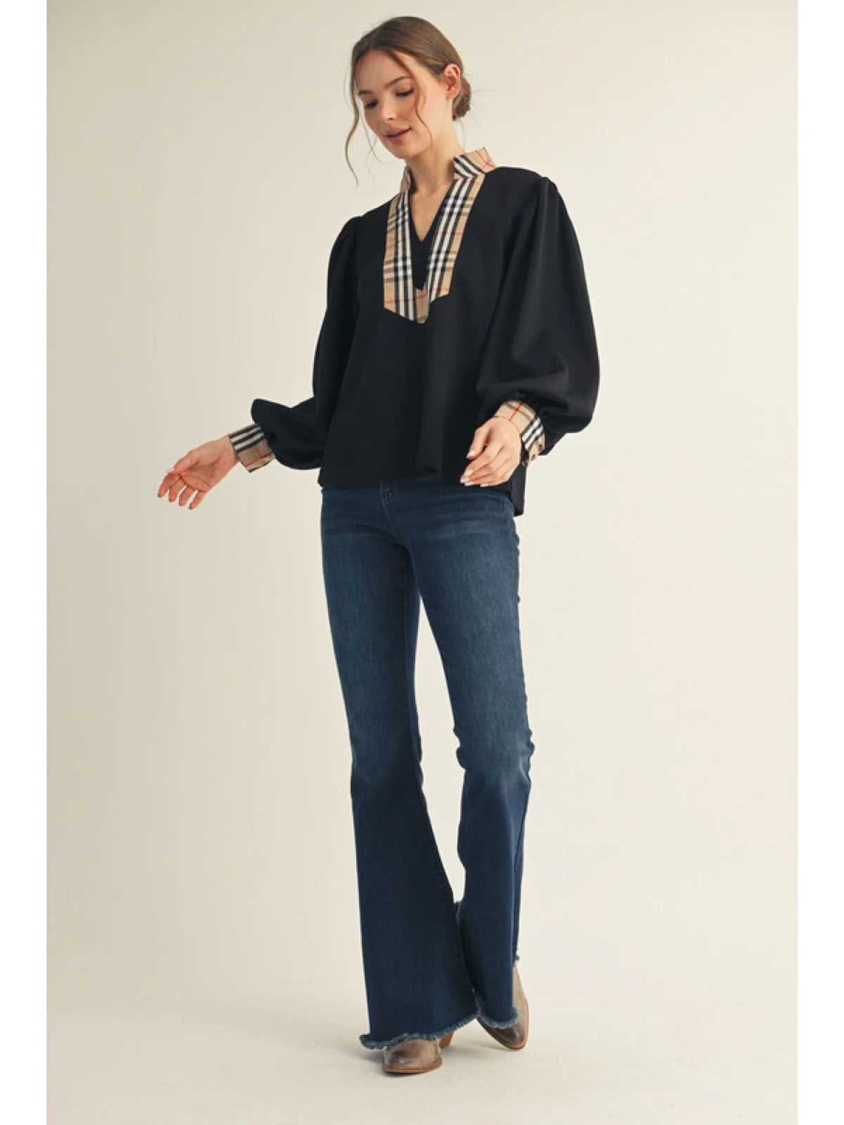 Bethann Plaid Tunic Top