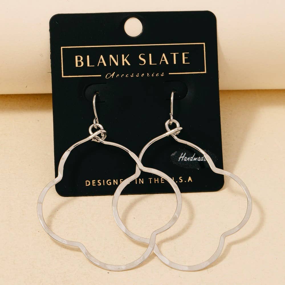 Handmade Clover Cutout Drop Earrings