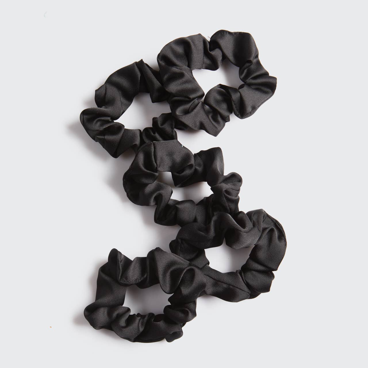 KITSCH Satin Sleep Scrunchies 5pc - Black
