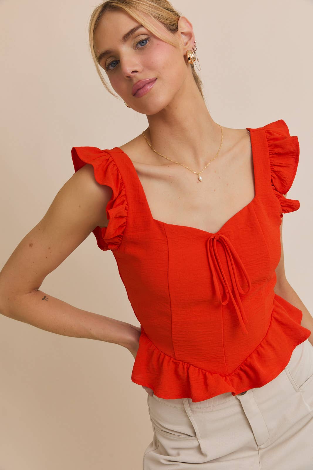 Golden Ruffle Top PREORDER
