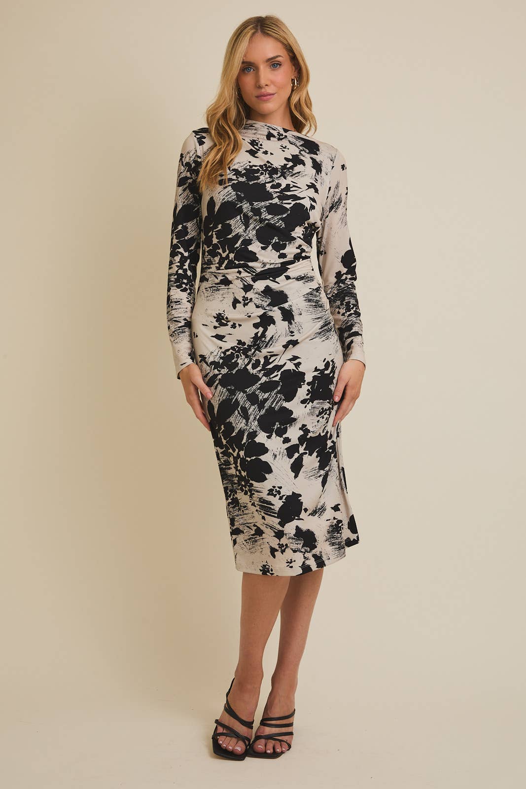 Vala Mock Floral Midi Dress