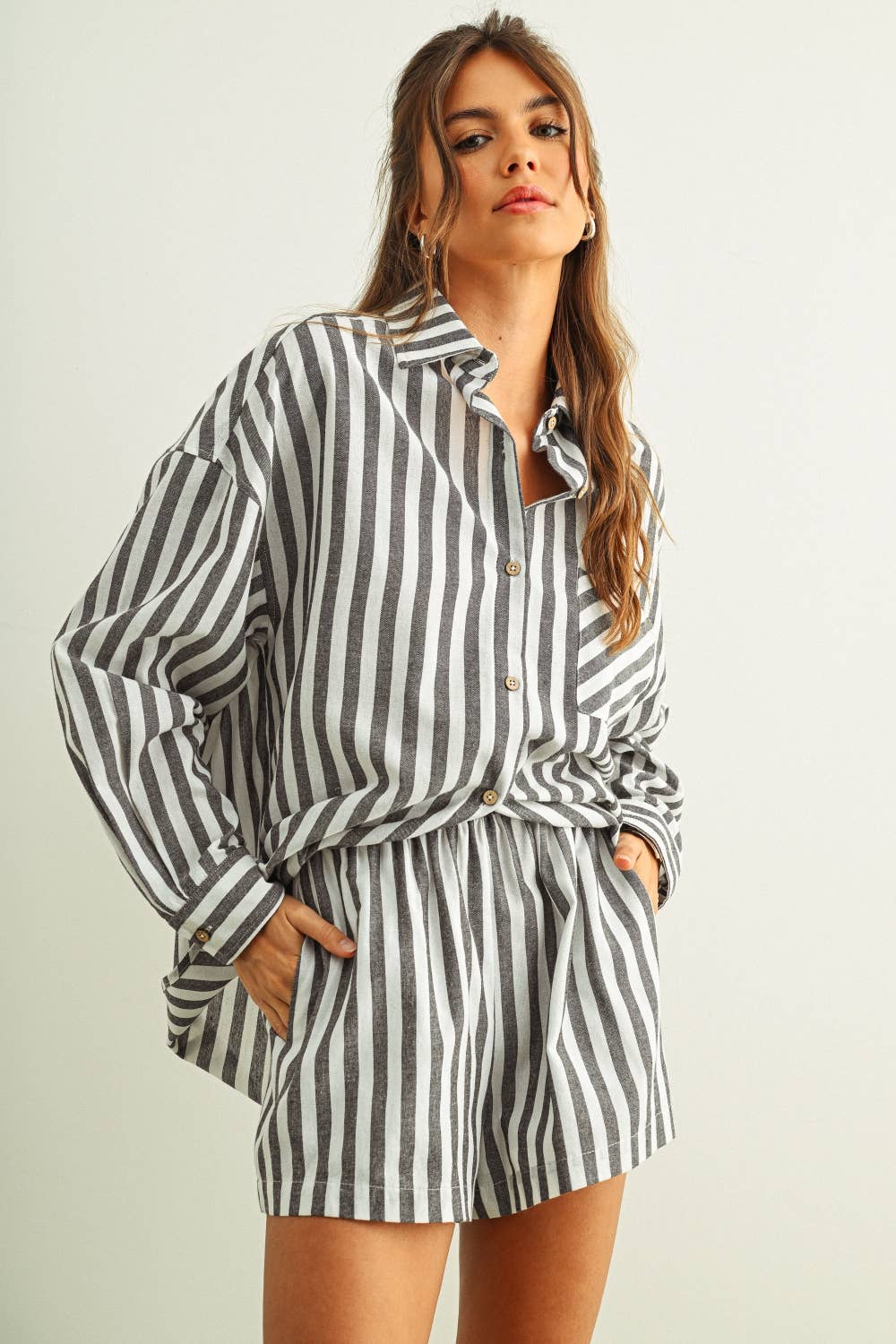 Louisa Linen Striped Shirt