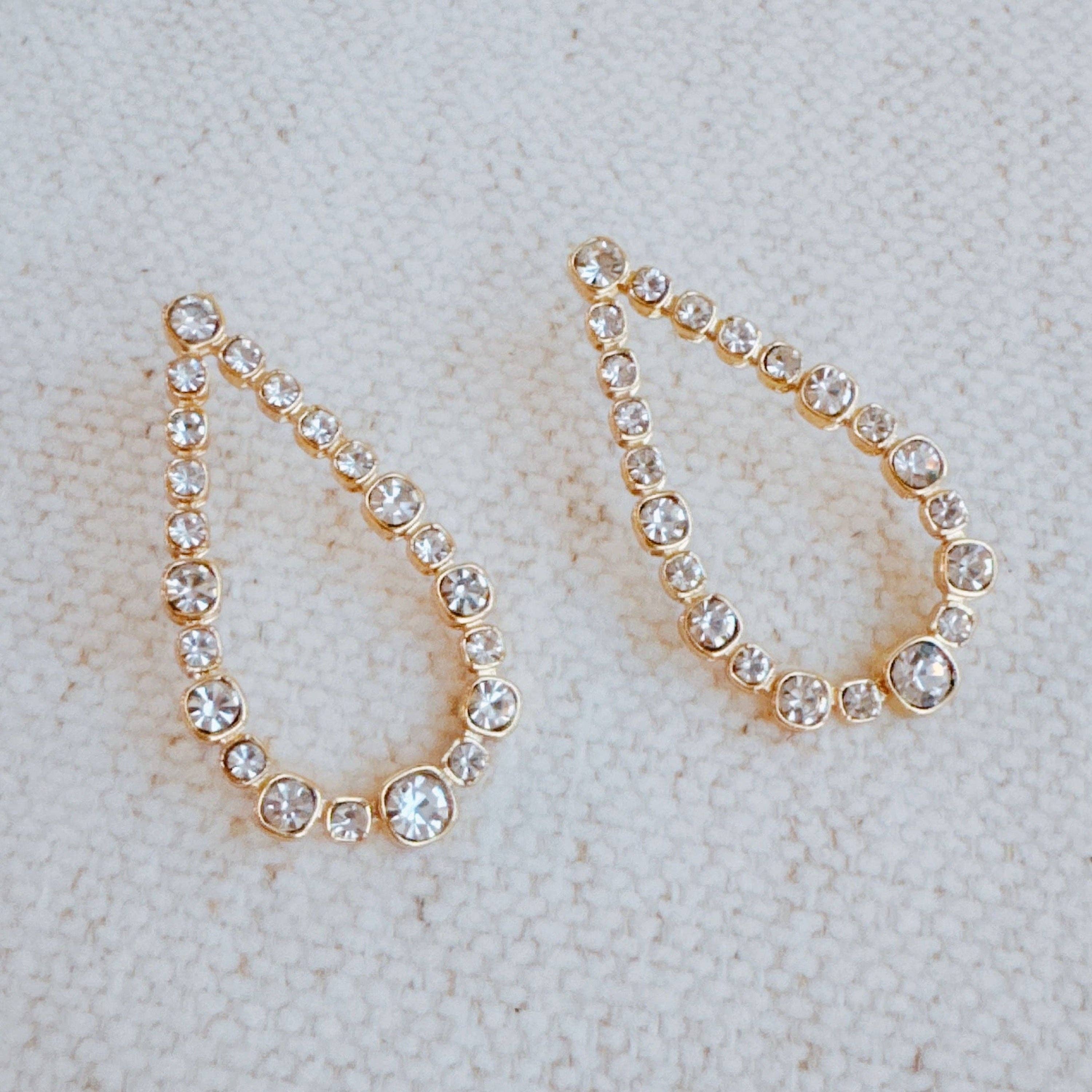 Dollie Sparkle Teardrop Shaped Earrings