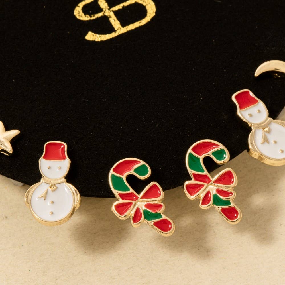 Christmas Theme Stud Earrings Set