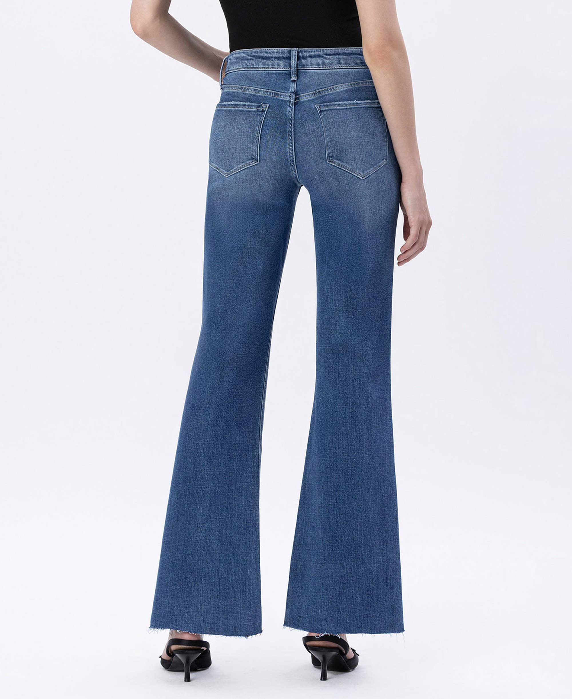 Vervet Toya High Rise Relaxed Flare Jeans