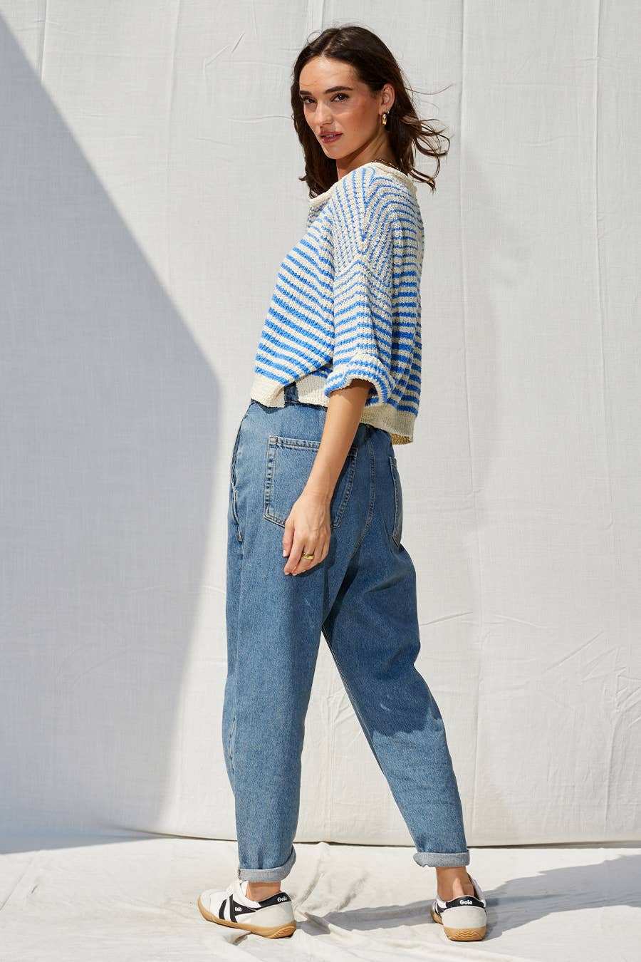 Morgan Lightweight Striped Slouchy Sweater