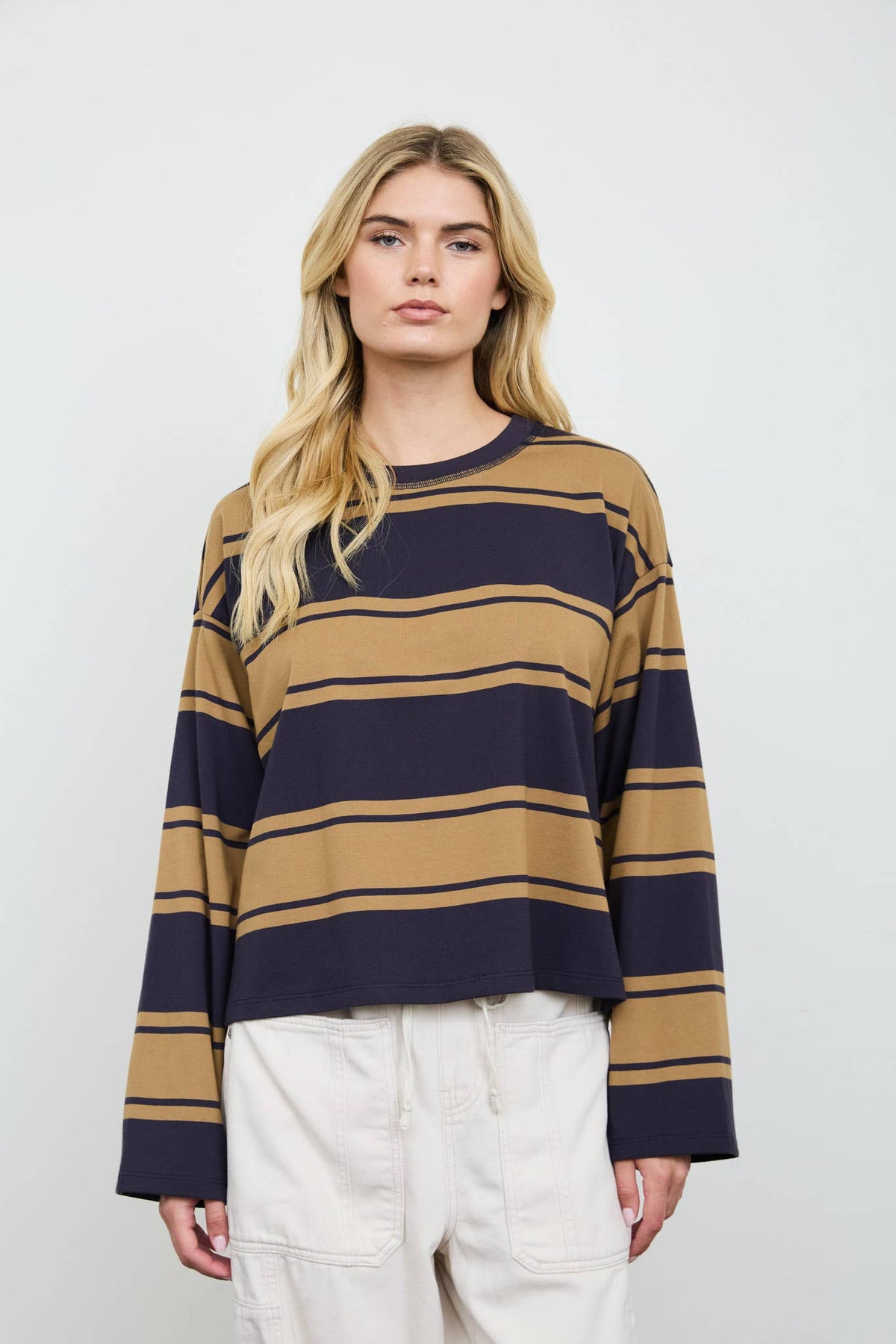 Roden Stripe Crew Knit Sweatshirt PREORDER