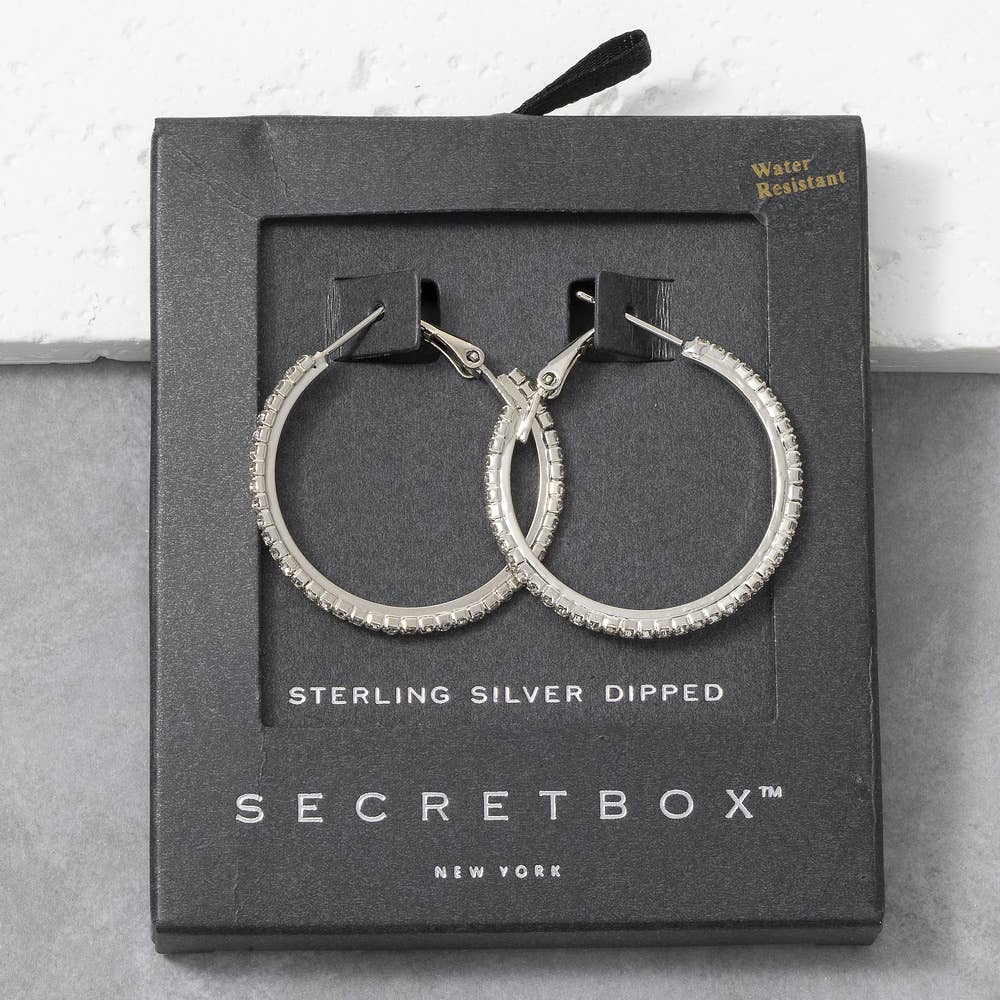 Brayden 14K Gold Dipped Crystal Hoop Earrings