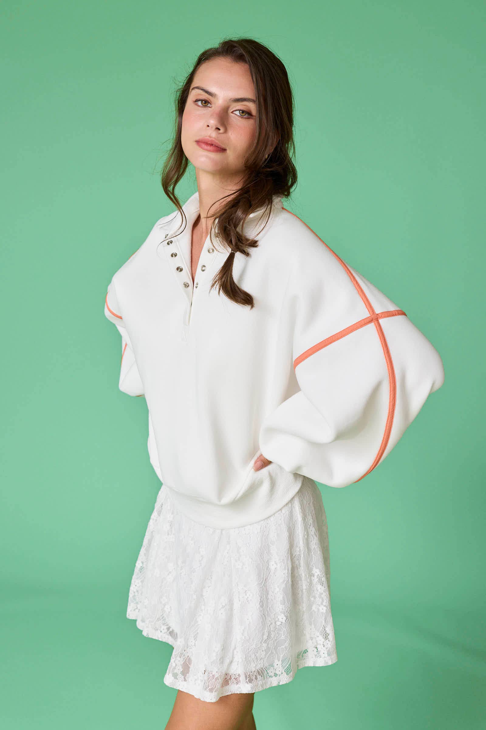 Alexa Piping Pullover