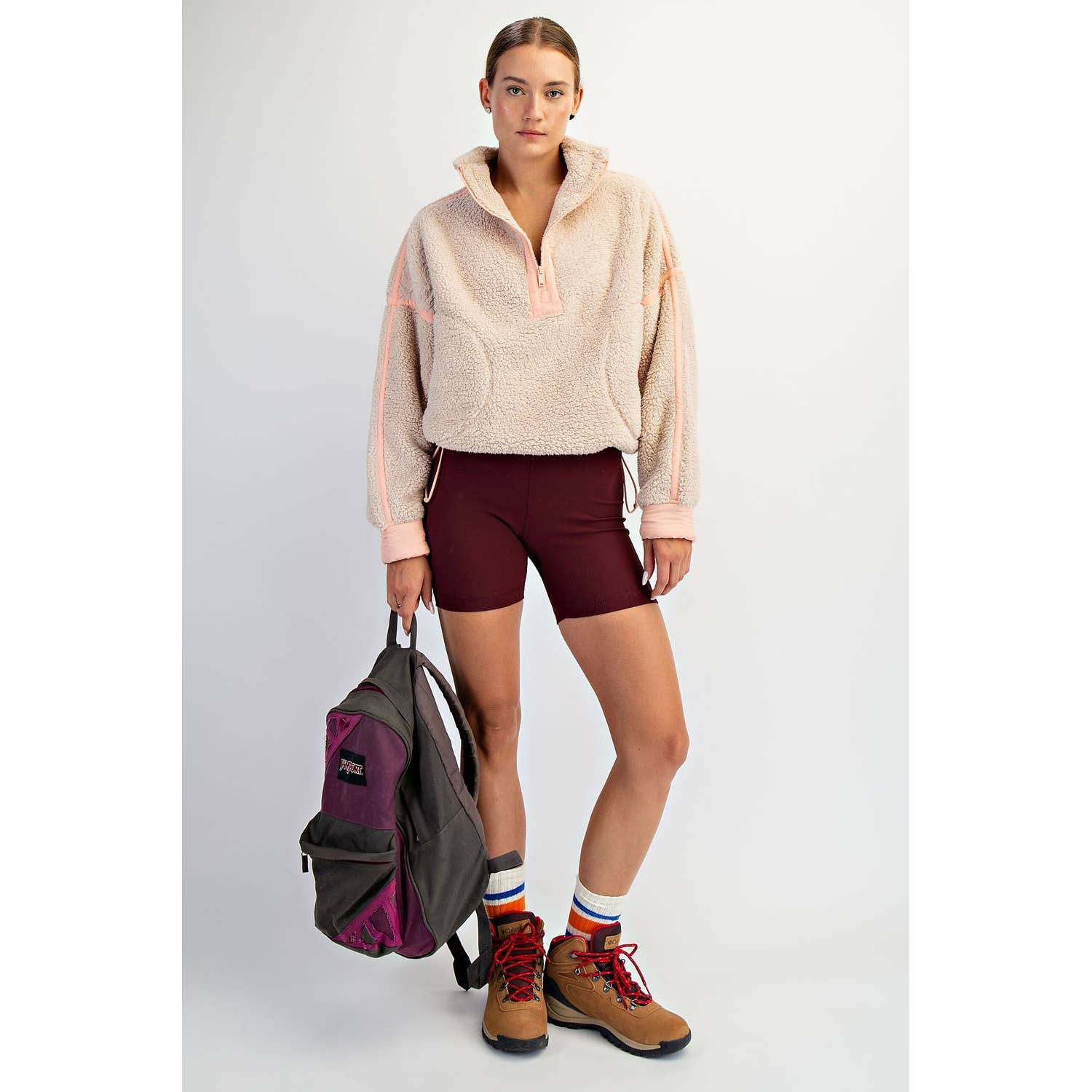 Stila Plush Sherpa Pullover Jacket