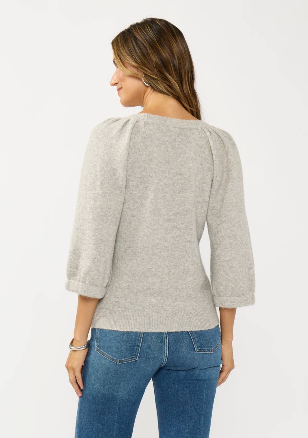 Flint Crewneck Puff Sleeve Sweater Top PREORDER