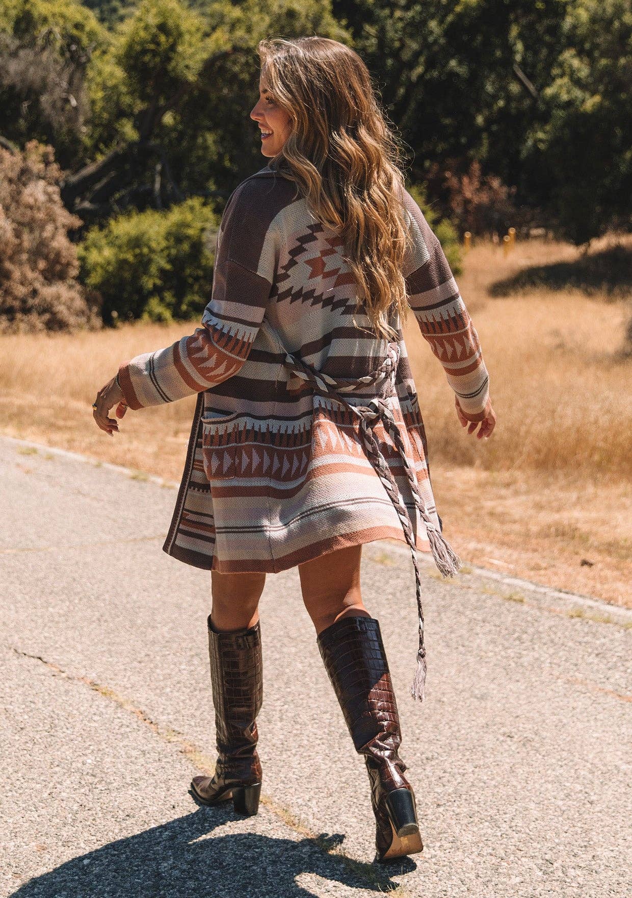 Francis Heritage Jacquard Long Sleeve Wrap Cardigan PREORDER