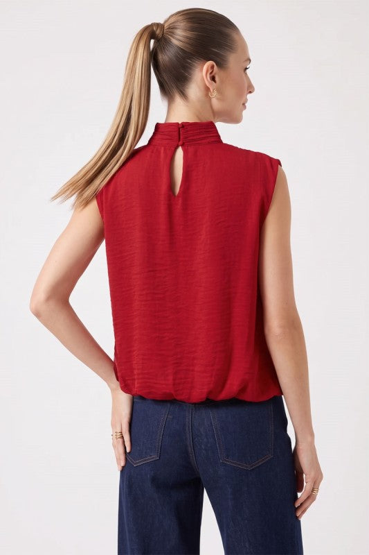 Ernie Chiffon Mock Tank Top