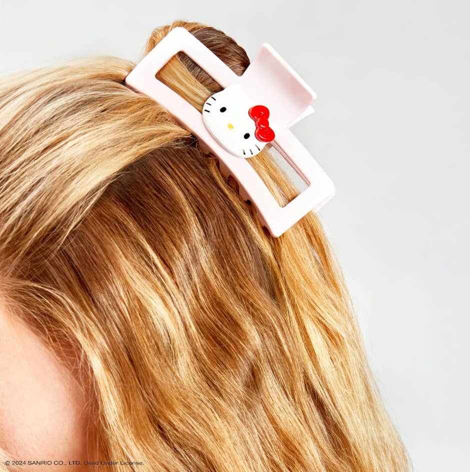 KITSCH Hello Kitty x Kitsch Recycled Jumbo Open ClawClip-Kitty Face