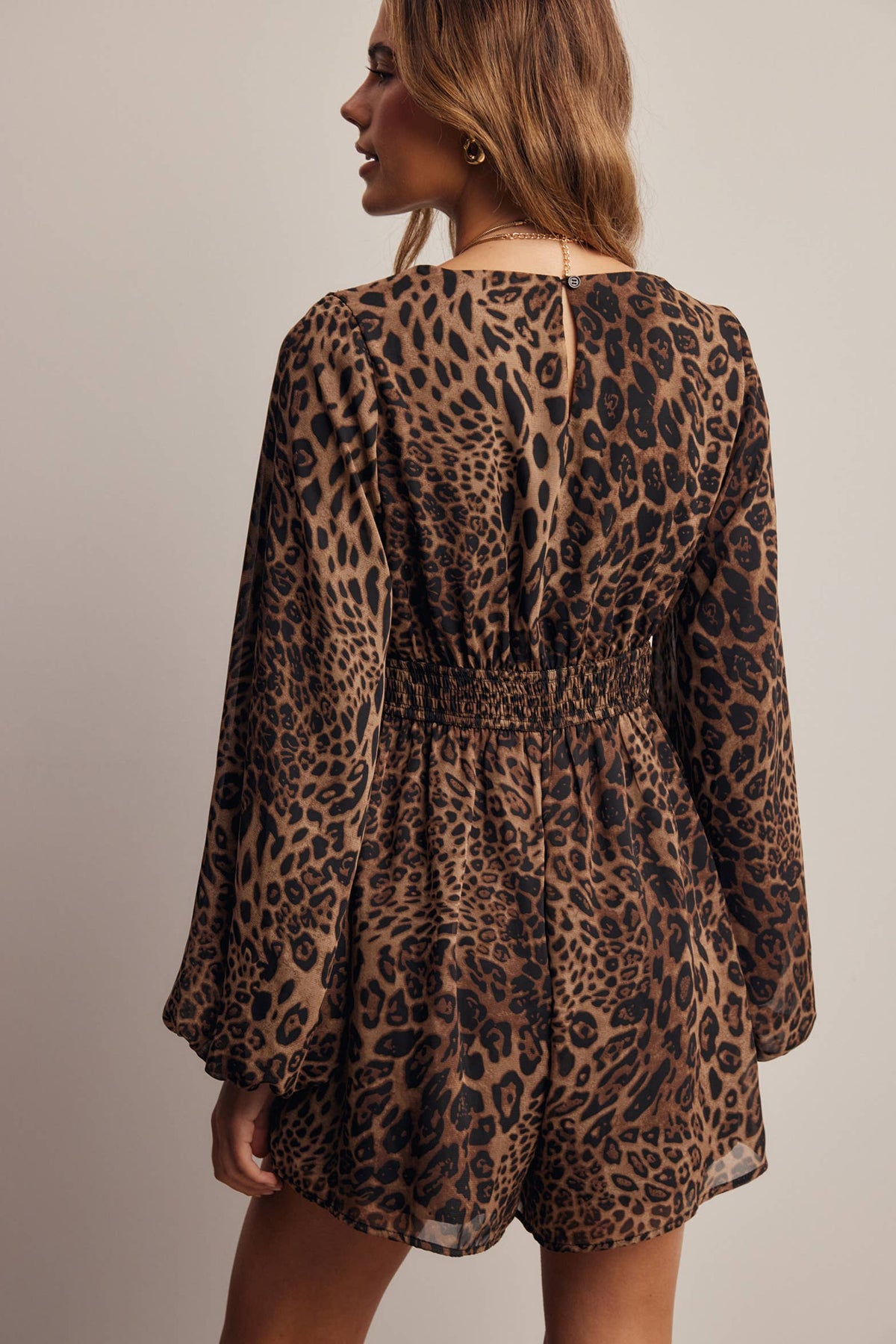 Codie Animal Print Surplice Romper