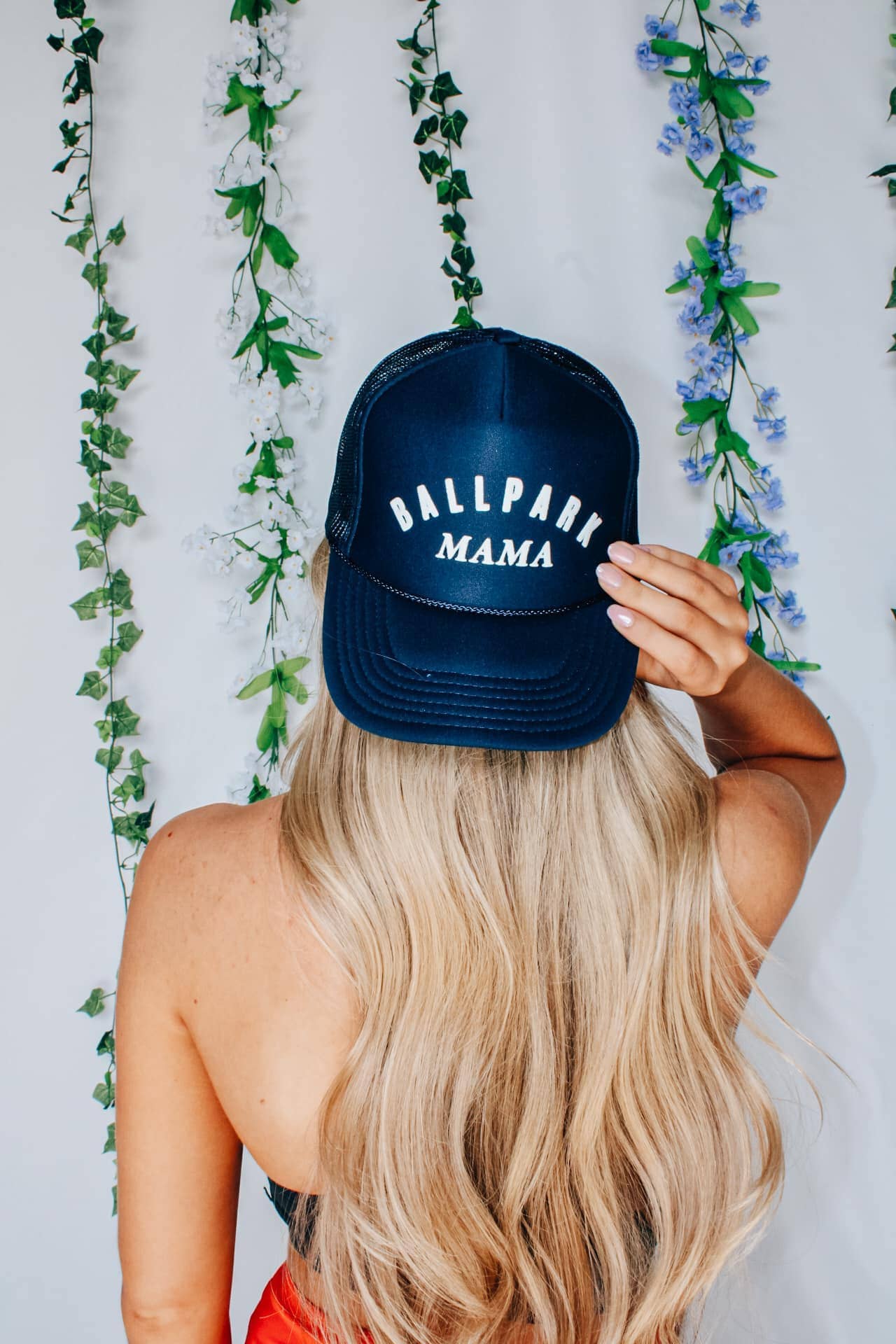 Ballpark Mama Navy Trucker Hat