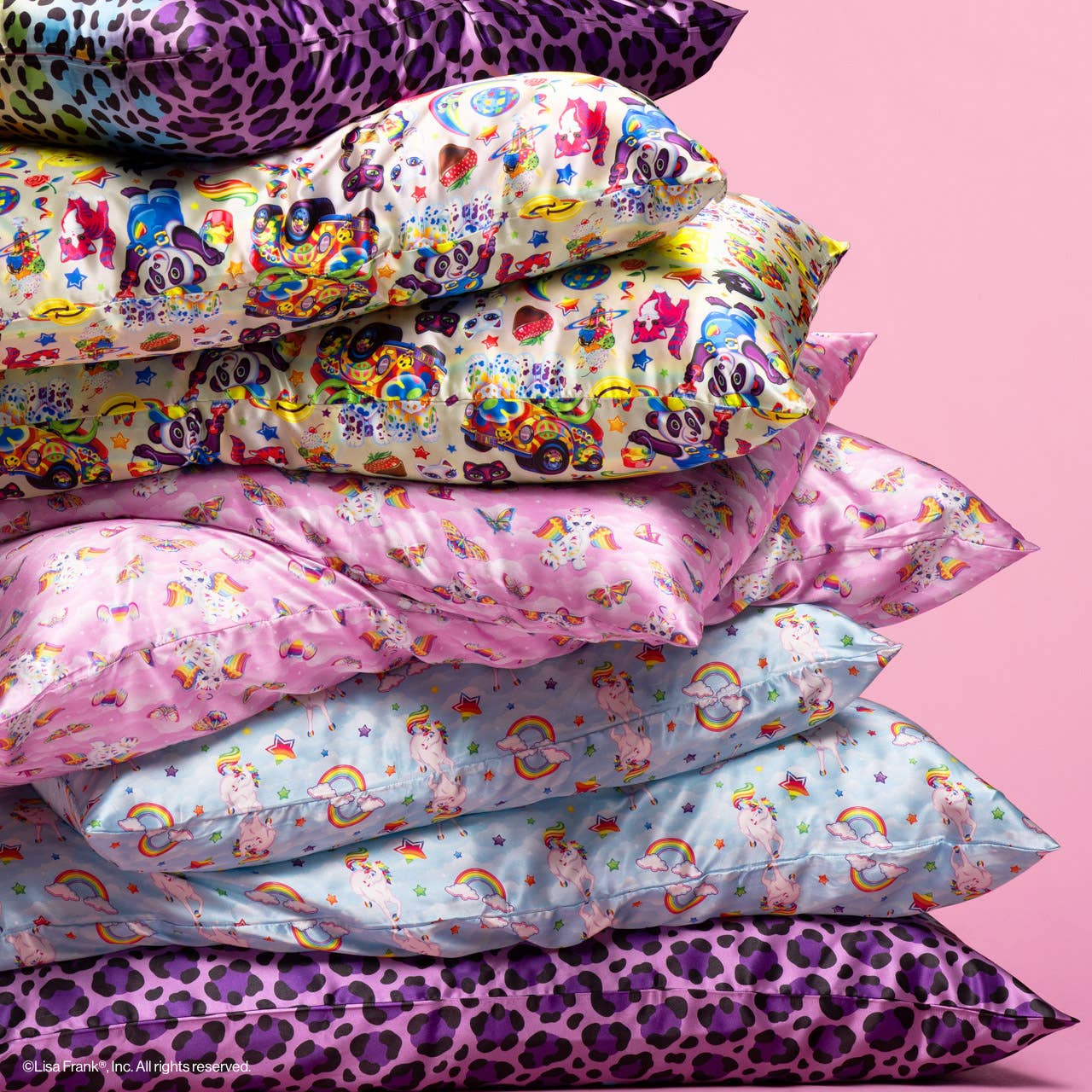 KITSCH Lisa Frank x Kitsch Standard Satin Pillowcase - Angel Kitty™