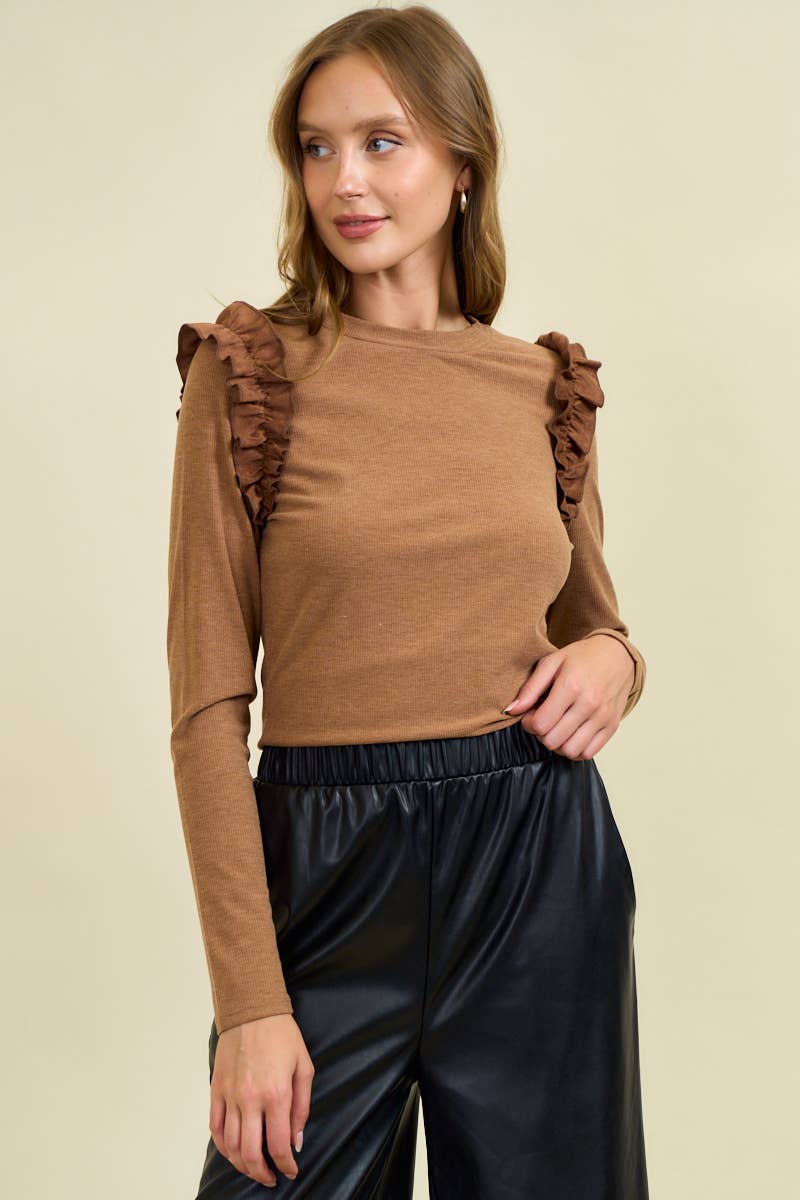 Lerner Ruffle Shoulder Top