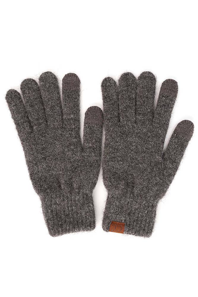 C.C Heather Knit Plain Gloves (4 Colors!)