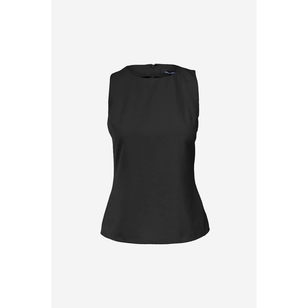 Moll Black High Neck Soft Sleeveless Top