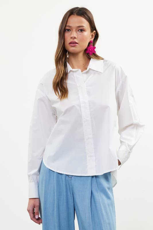 Britt Poplin Long Sleeve Shirt
