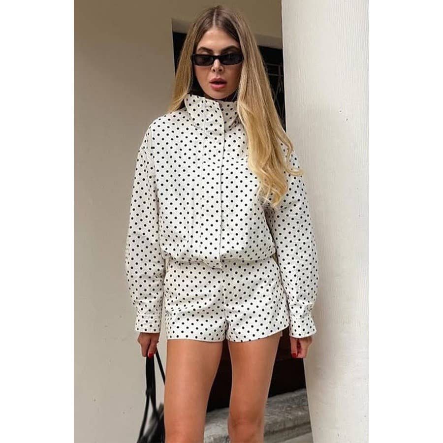 Zayne Polka Dot Printed Jacket