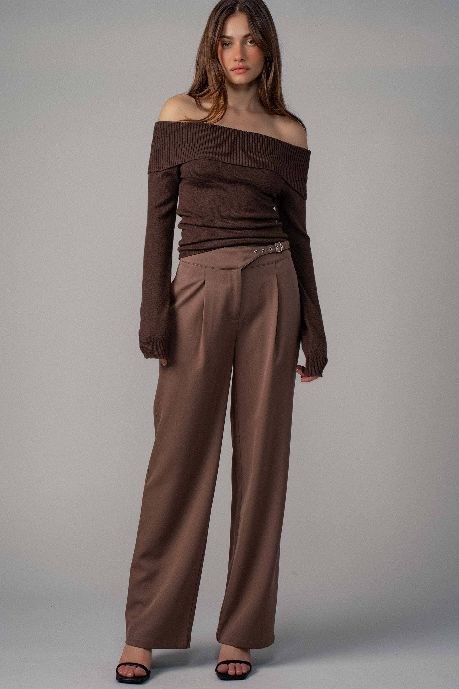 Homer Off-Shoulder Long Sleeve Sweater