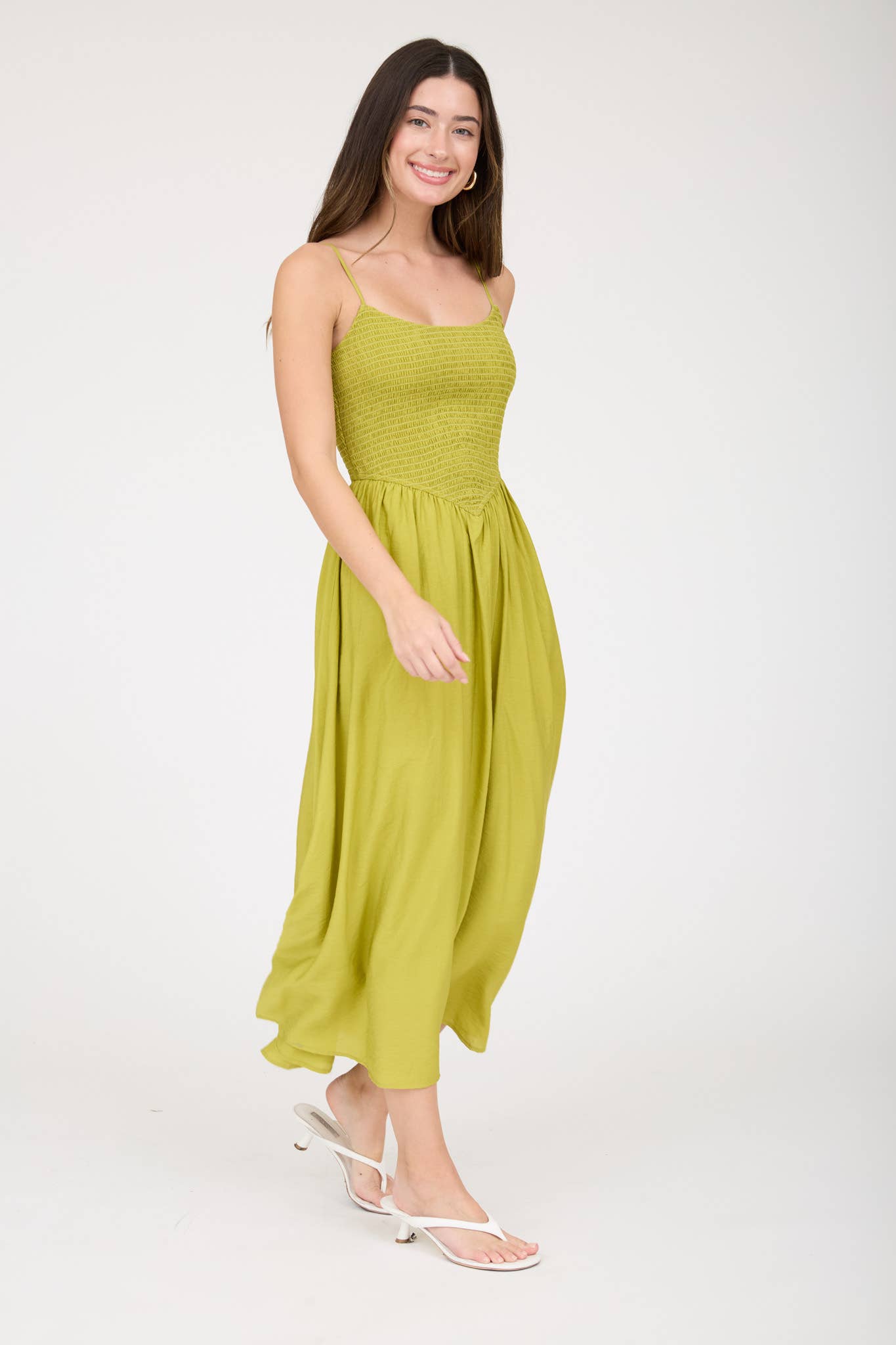 Maya Smocked Midi Dress