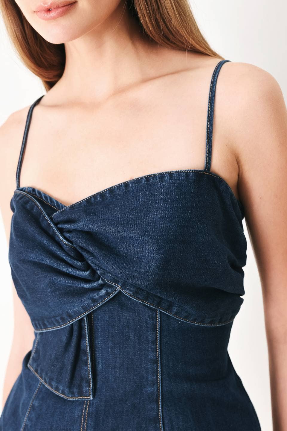 Briana Denim Twist Tank