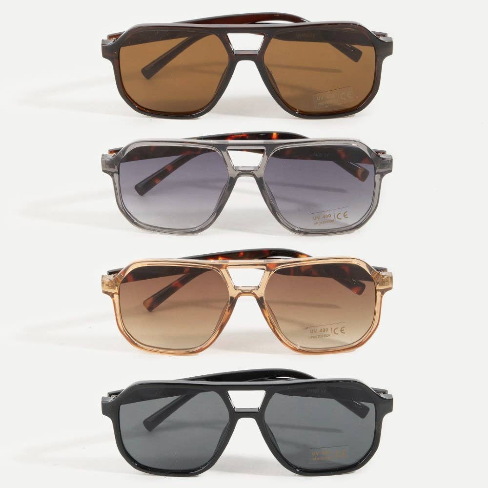 Sava Acetate Square Sunglasses Set