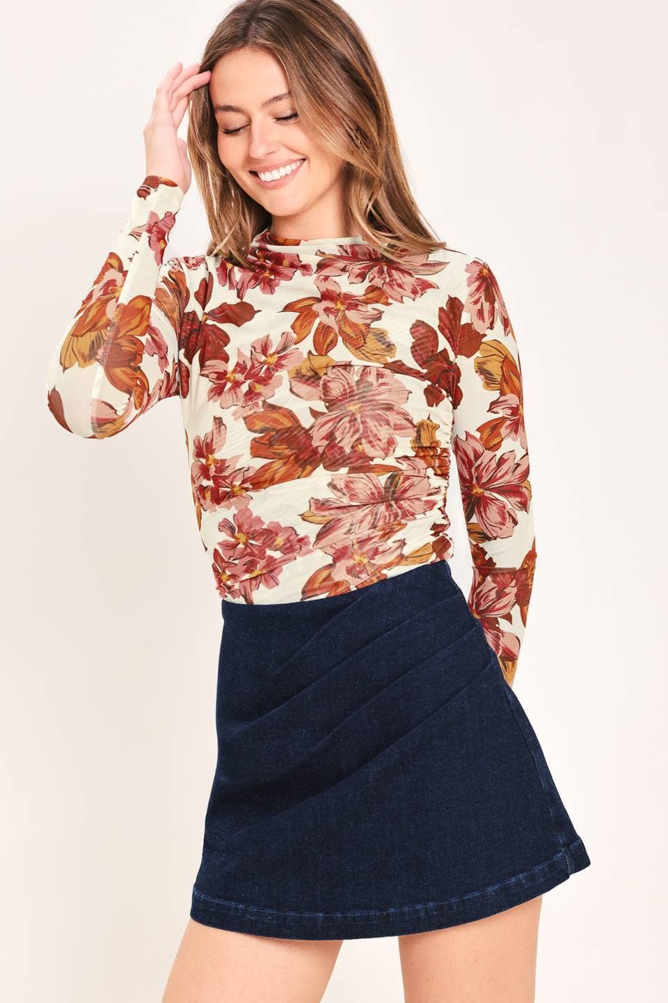 Smitten Denim Skort Skirt