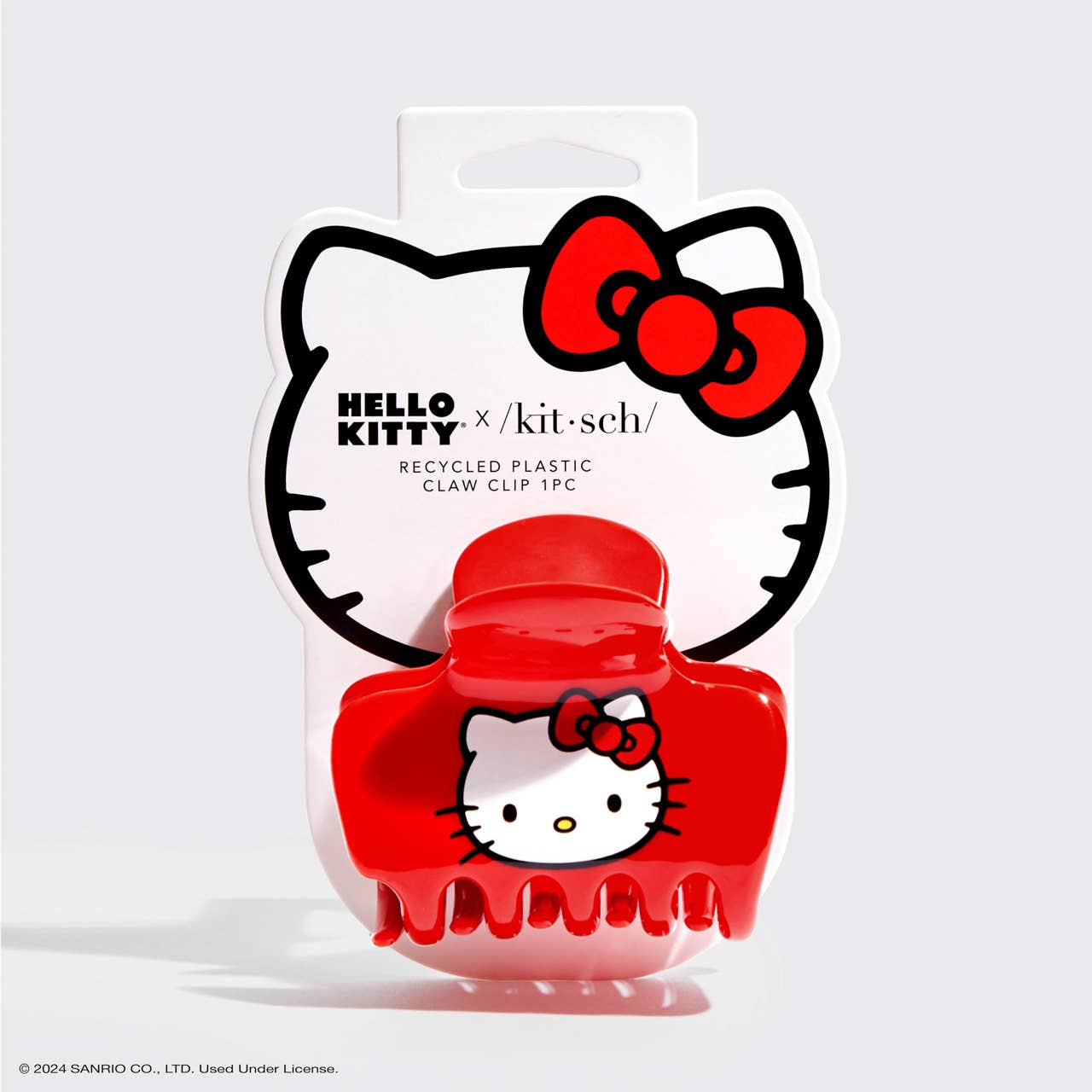 KITSCH Hello Kitty x Kitsch Recycled Puffy Claw Clip- Kitty Face