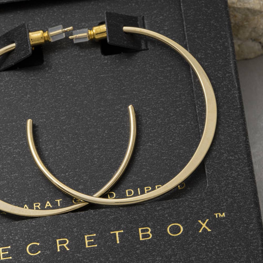 Serla Thin Wire Large Round Hoop Earrings
