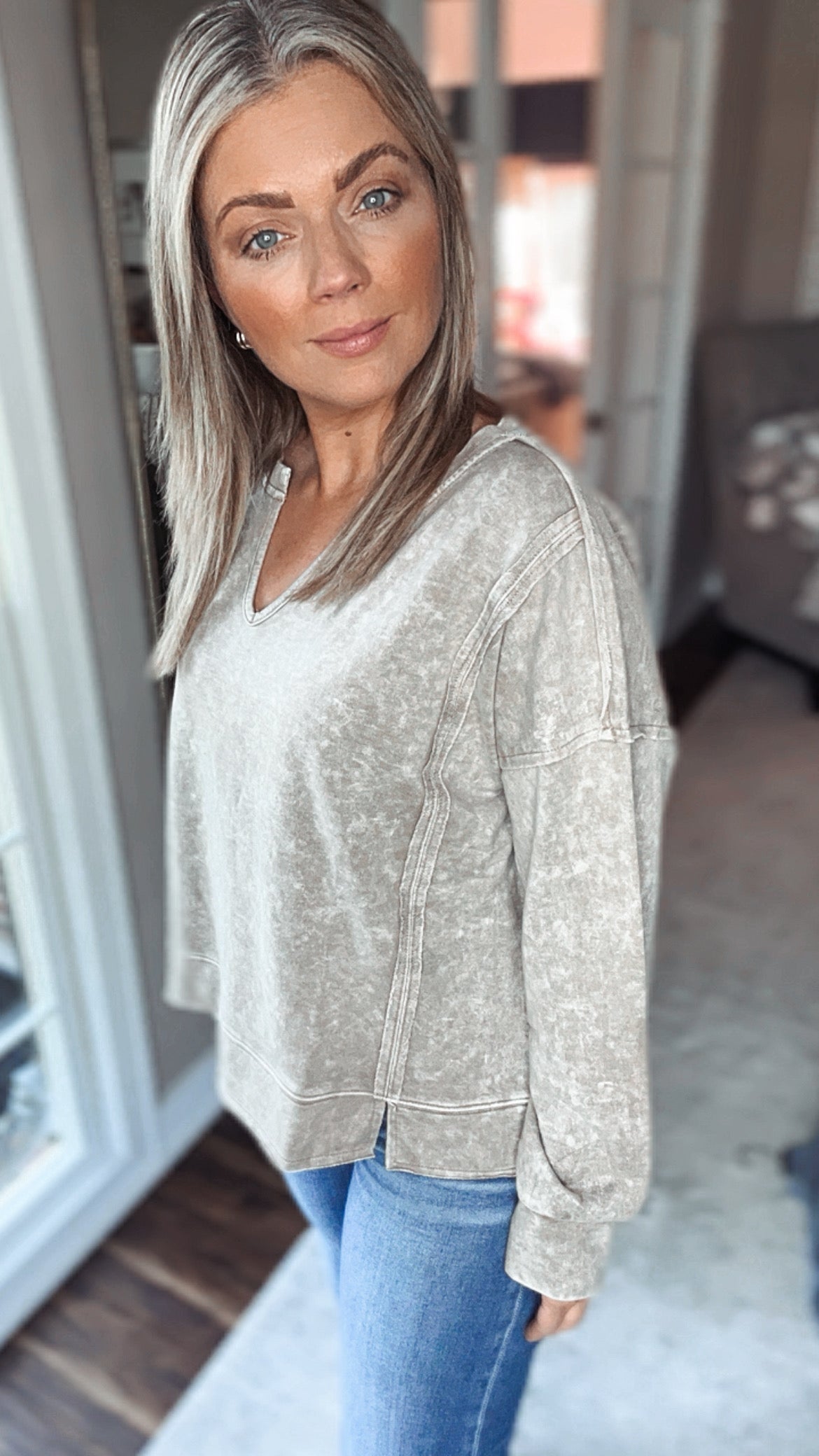 Sanka Exposed Seam Top