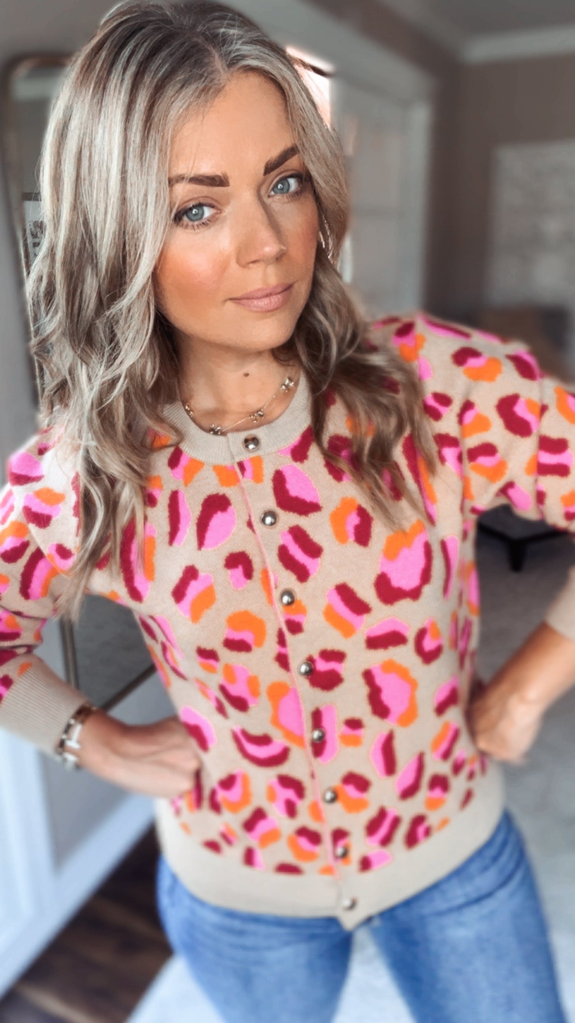 Barbara Leopard Cardigan Sweater (2 Colors)