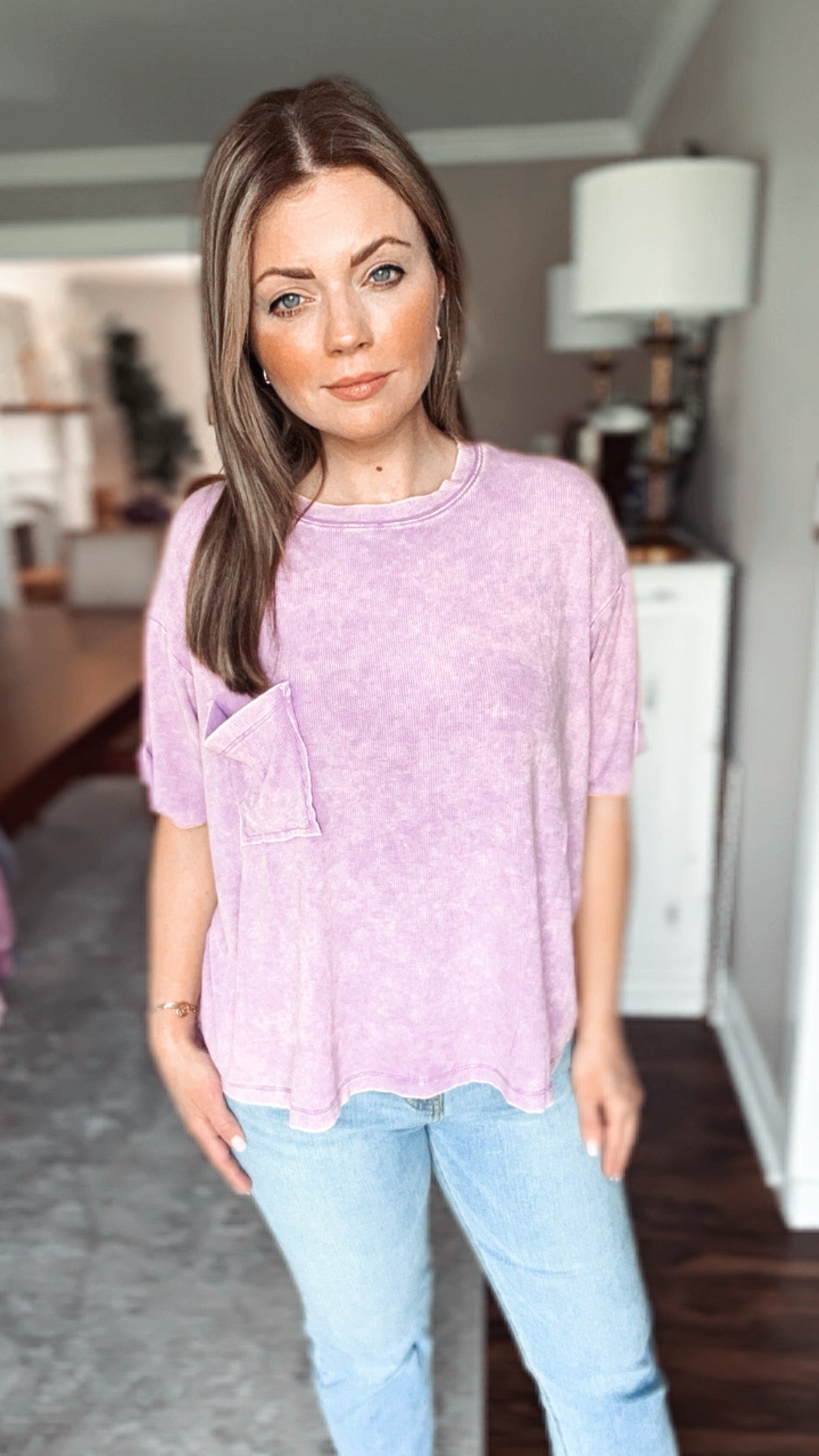 Jollie Washed Short Sleeve Top DEAL OF THE WEEK!