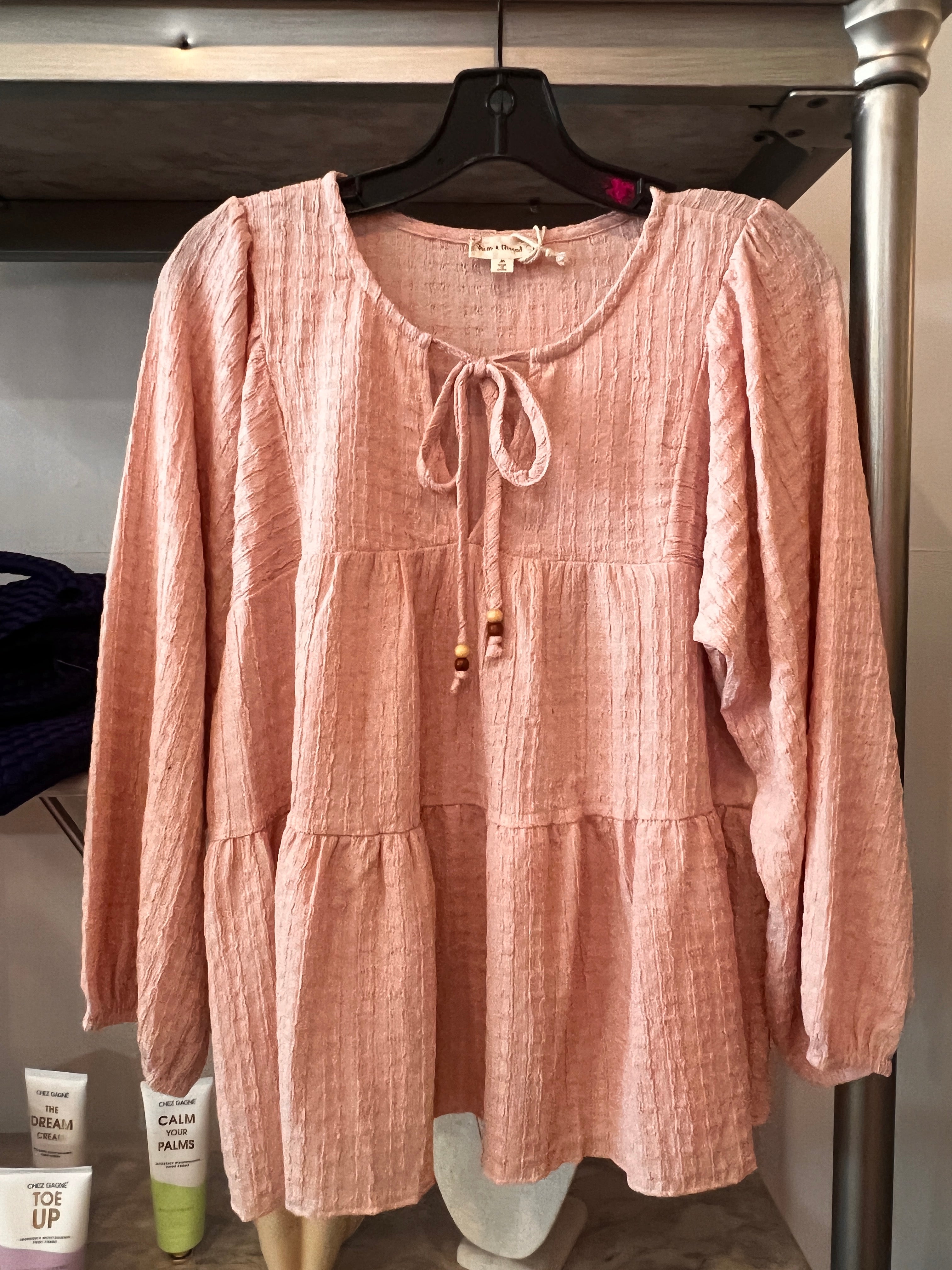 Ejay Tie Tiered Top  FINAL SALE