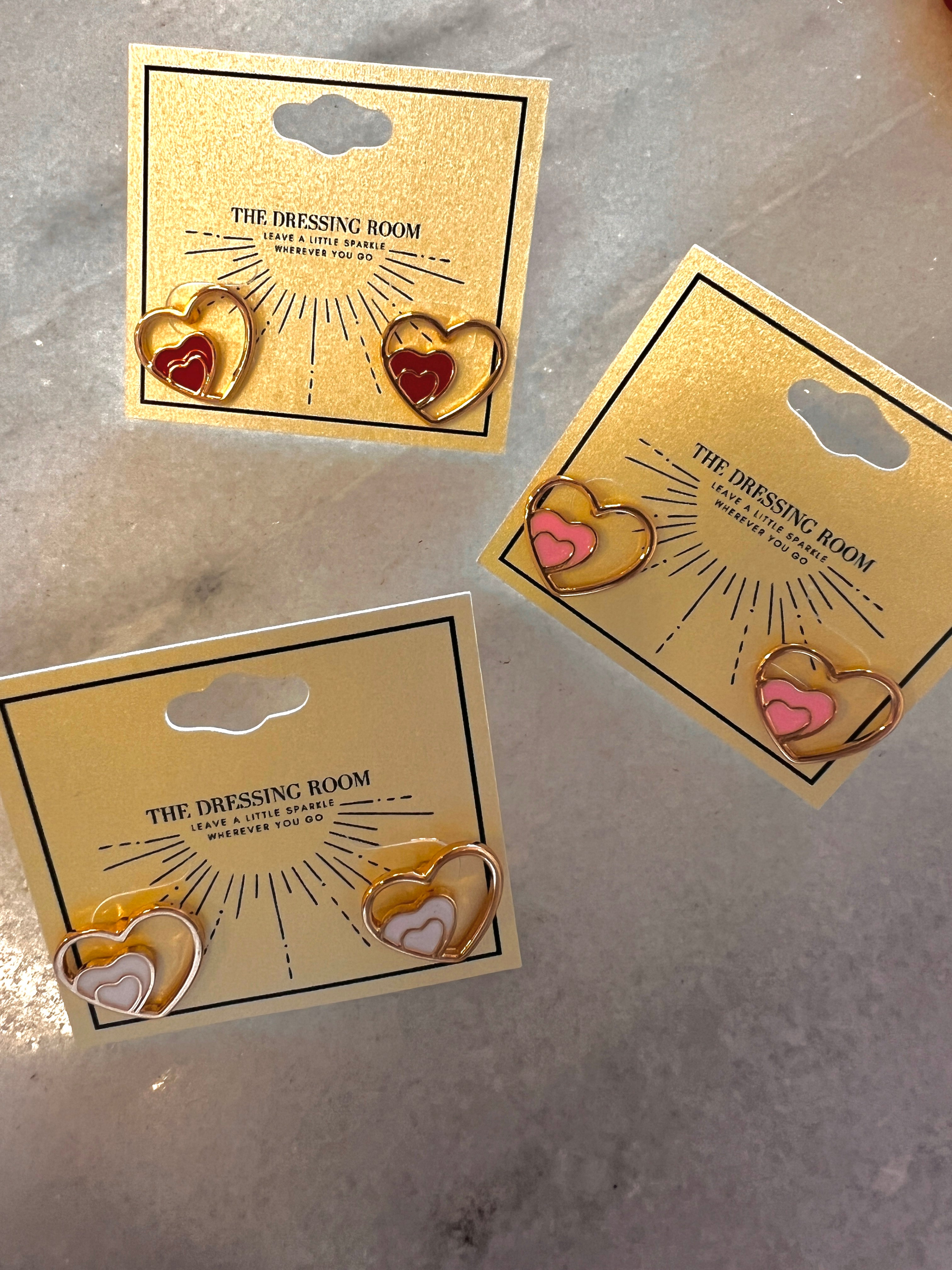 Layne Heart Earrings (3 Colors!)