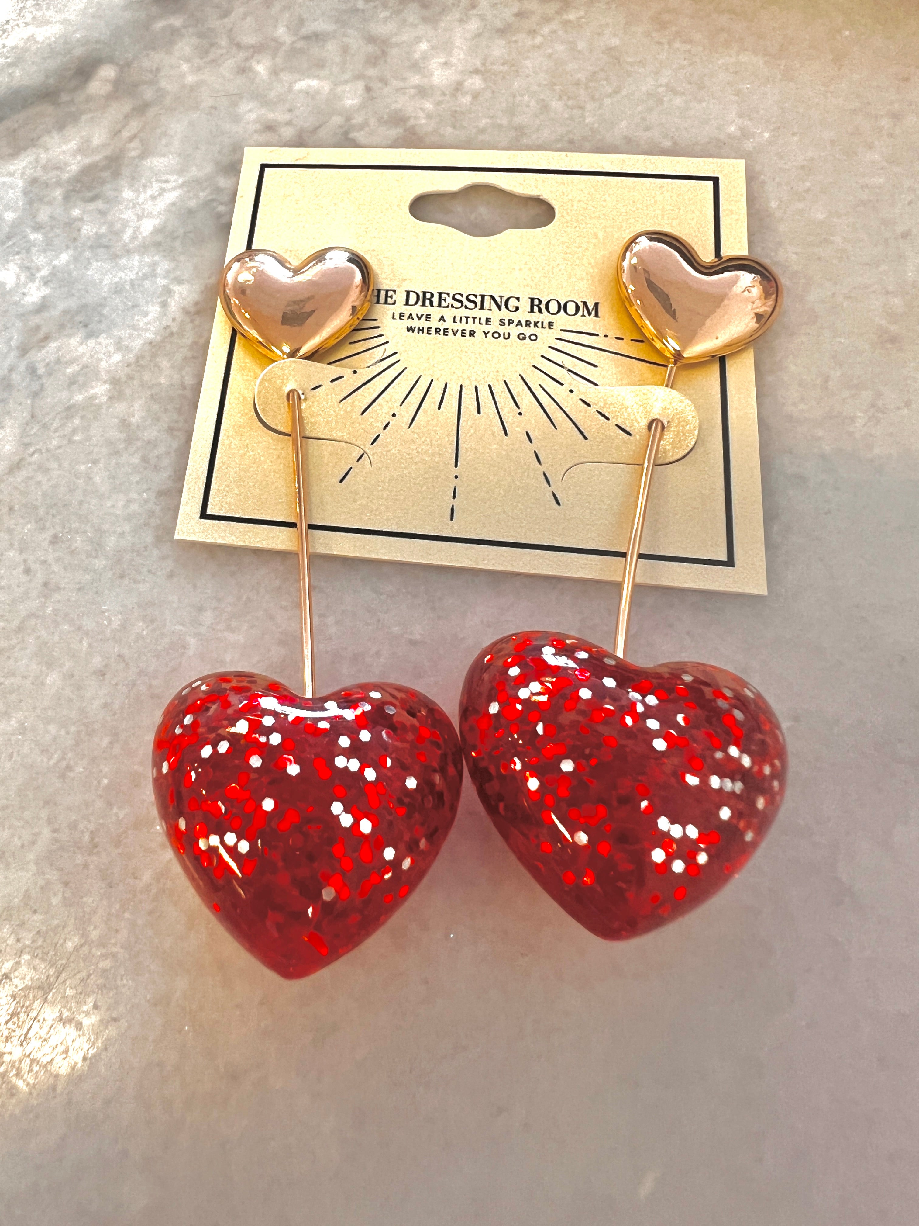 Hix Lovely Dangle Heart Earrings