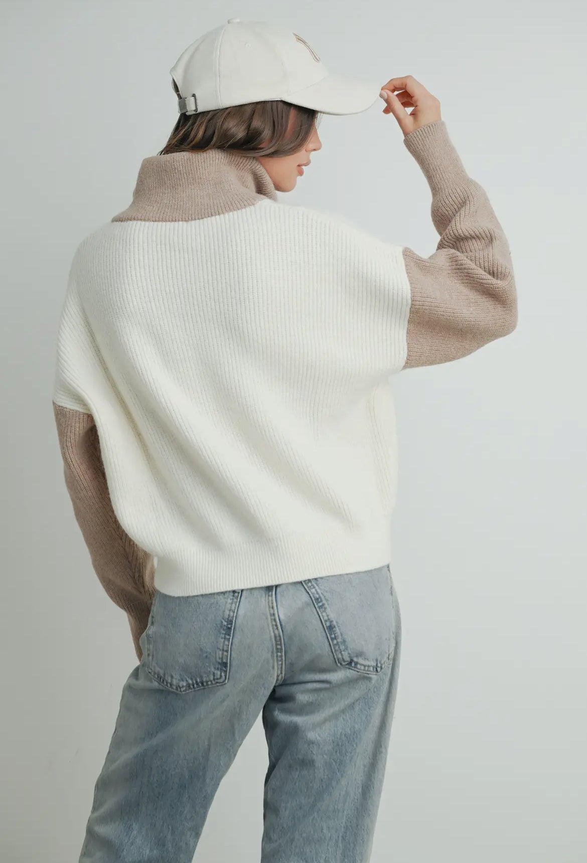 Soffee Colorblock Zip Sweater