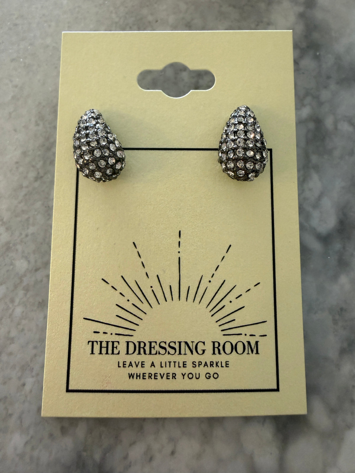 Dora Rhinestone Teardrop Earrings