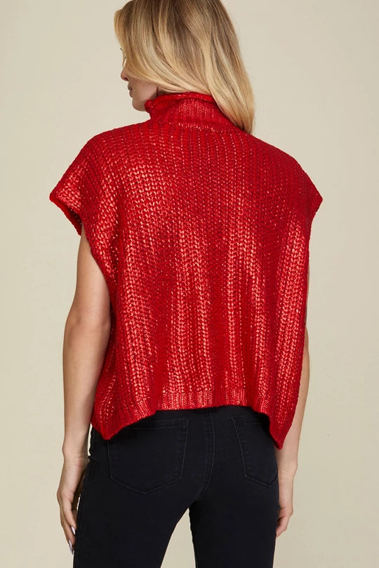 Tray Red Mock Sweater FINAL SALE