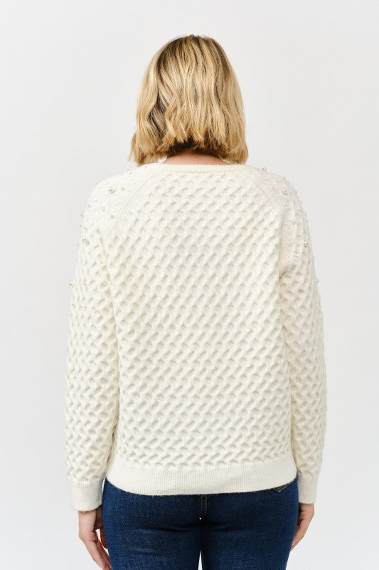 Sanka Pearl Knit Sweater -Small