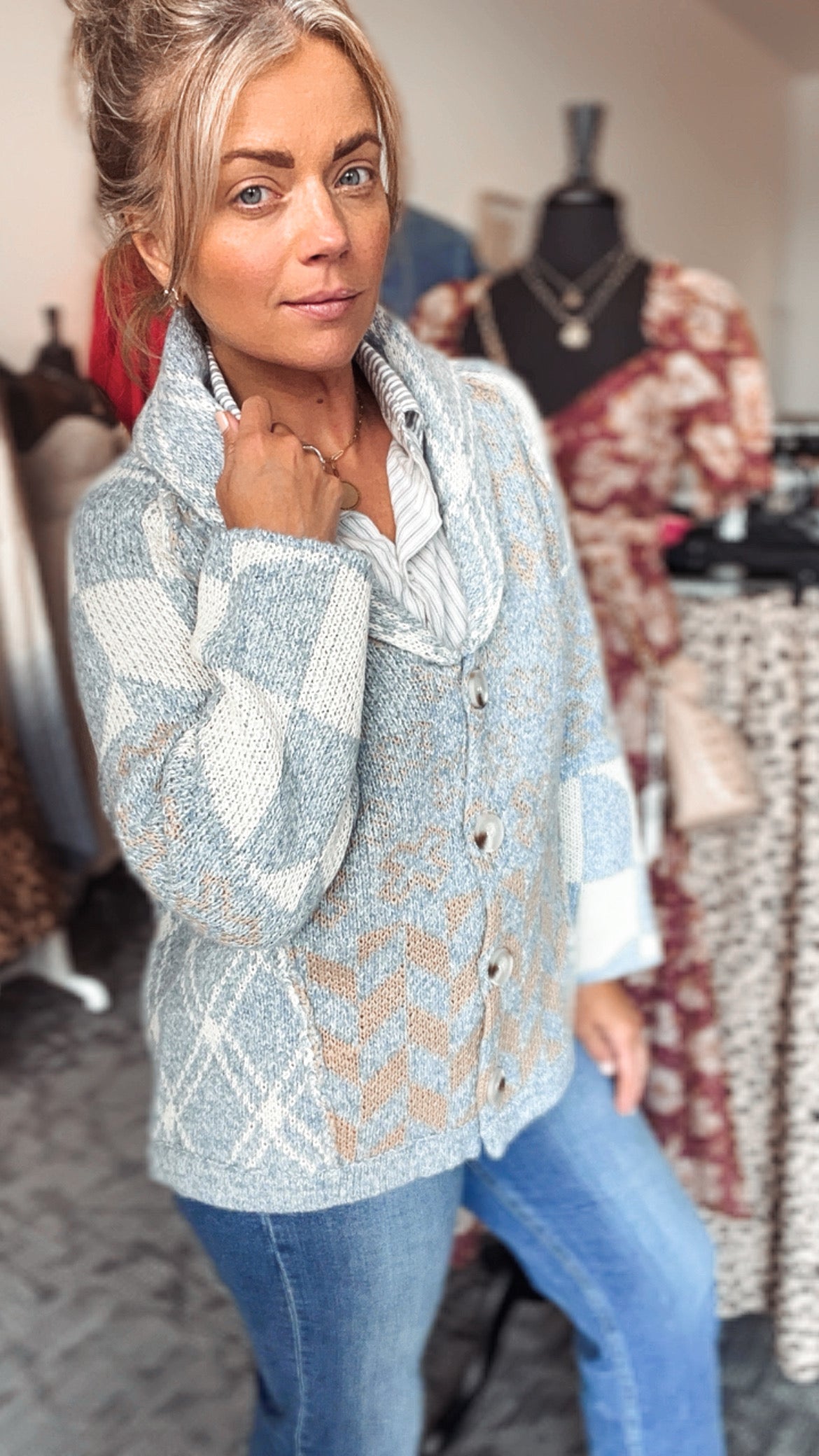 Billie Button Cardigan Sweater