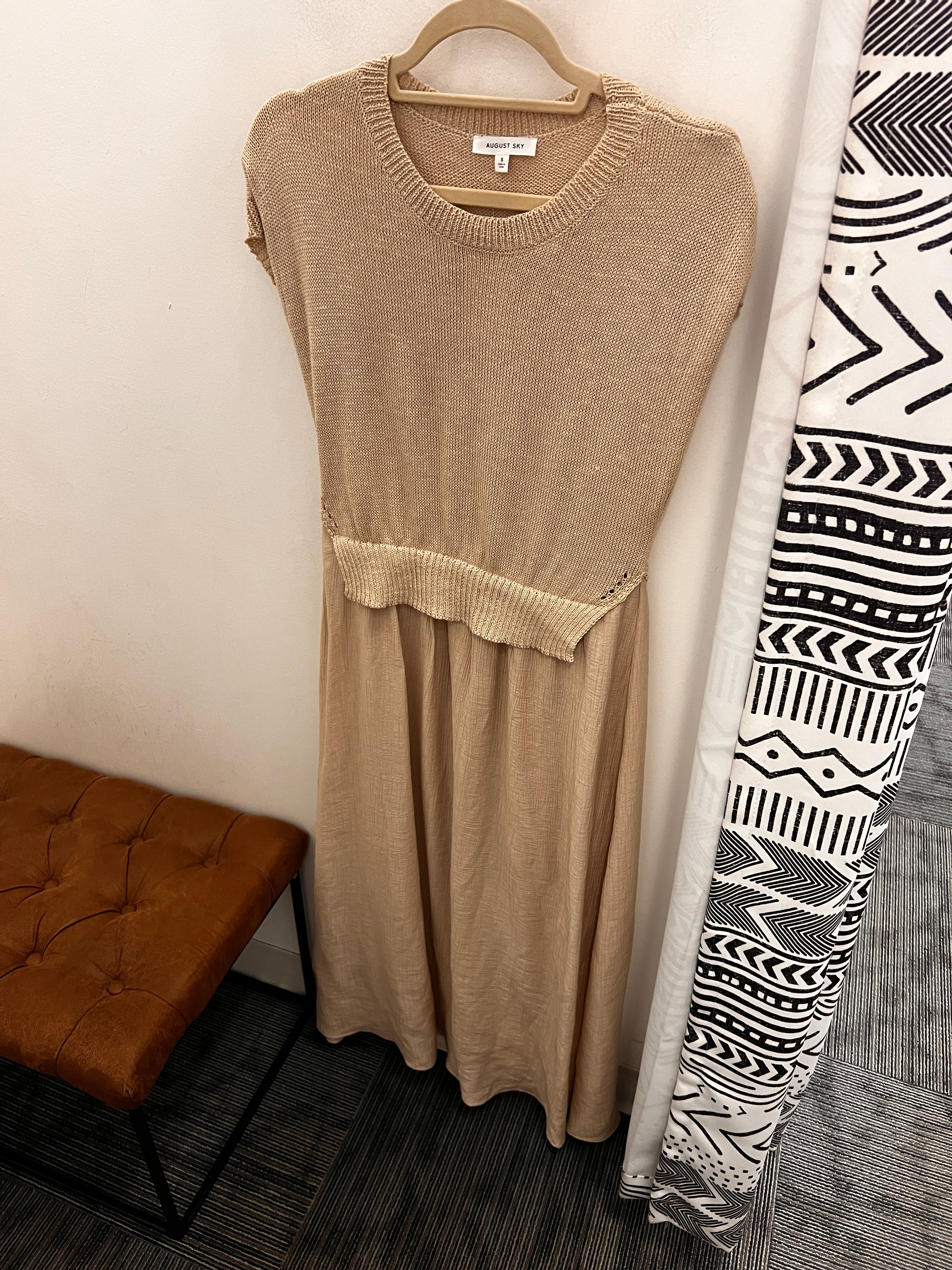 Leann Mixed Media Dress