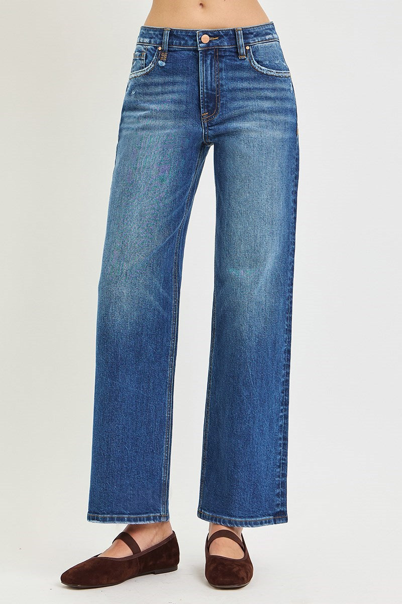 RISEN Brody High Rise Straight Jeans PREORDER