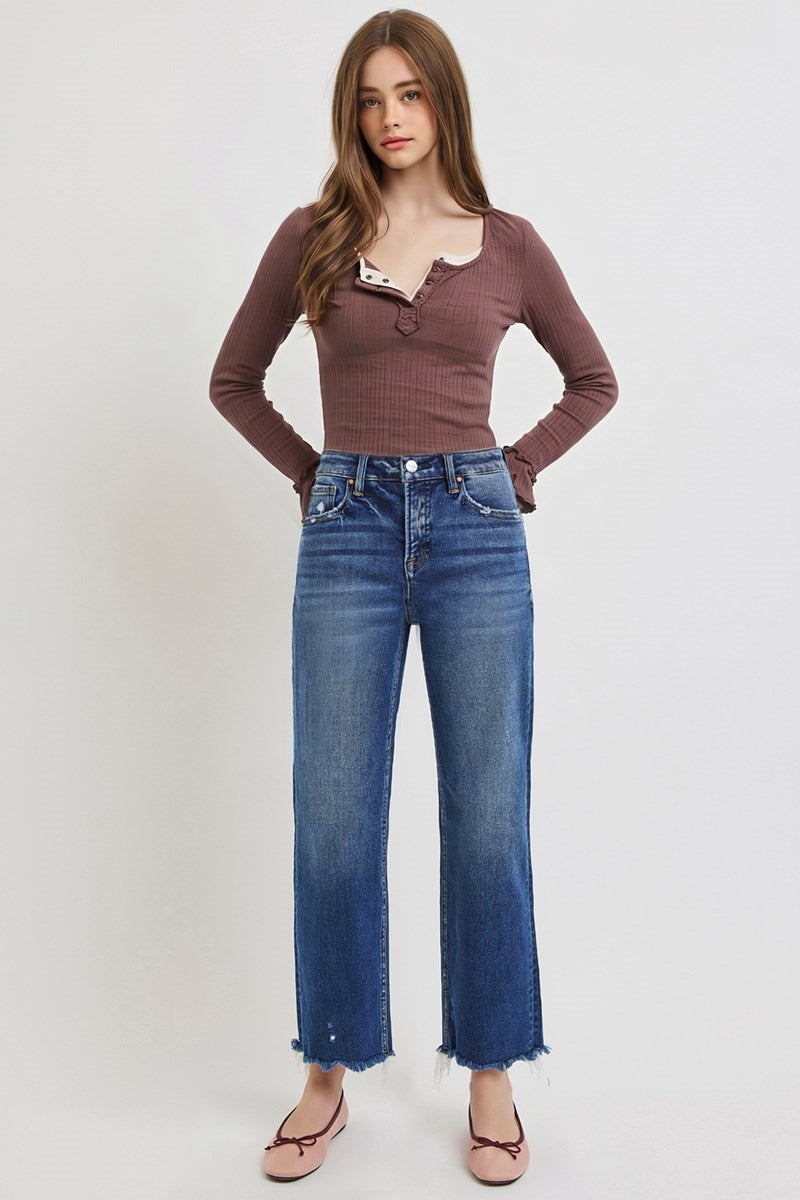 RISEN Bresson Mid Rise Ankle Straight Jeans PREORDER